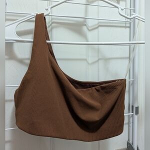 Lululemon Ribbed Nulu Asymmetrical Yoga Bra